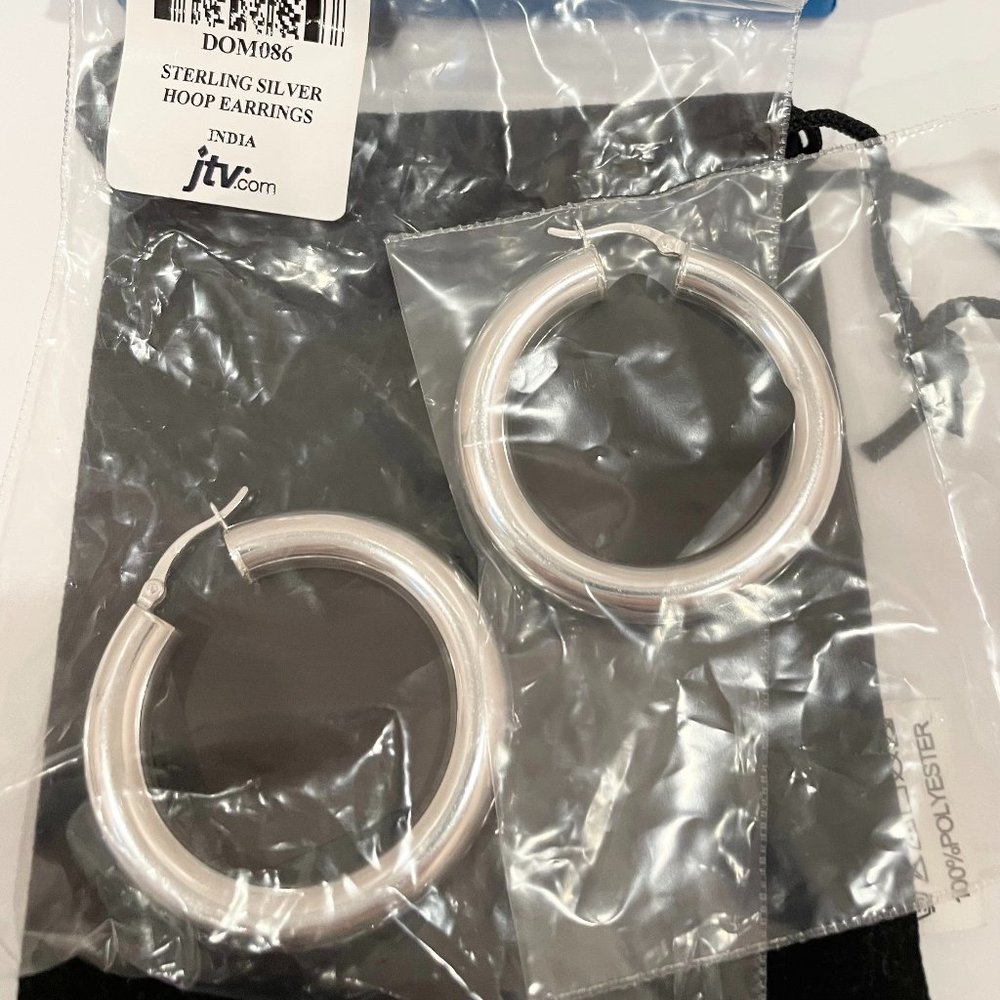 JTV Sterling Silver Hoops - NEW